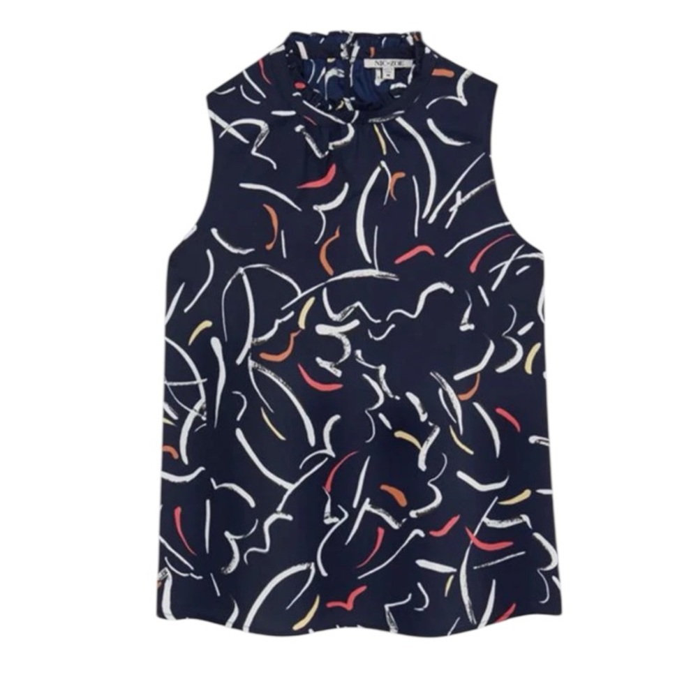 NWT NIC+ZOE Women’s Doodle‎ Clouds Tank Shell Classic Contemporary All Season
